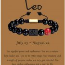 Zodiac Bracelet for Men Women, 8mm 10mm Natural Black Onyx Stone Star Sign Model 17 Zodiac Bracelet for Men Women, 8mm 10mm Natural Black Onyx Stone Star Sign Model 17