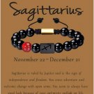 Zodiac Bracelet for Men Women, 8mm 10mm Natural Black Onyx Stone Star Sign Model 8