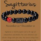 Zodiac Bracelet for Men Women, 8mm 10mm Natural Black Onyx Stone Star Sign Model 4