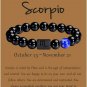Zodiac Bracelet for Men Women, 8mm 10mm Natural Black Onyx Stone Star Sign Model 2