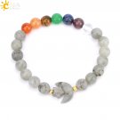 Natrual Stone Bracelet for Women Energy Star Moon Crystal Charm Tiger Eye Pink Model Labradorite A