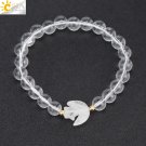 Natrual Stone Bracelet for Women Energy Star Moon Crystal Charm Tiger Eye Pink Model Rock Crystal