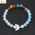 Natrual Stone Bracelet for Women Energy Star Moon Crystal Charm Tiger Eye Pink Model Opal A