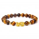 Fengshui Pixiu Bracelet Natural Obsidian Stone Beads Bracelets For Women Men Model Tiger Eye 8mm