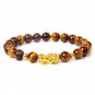 Fengshui Pixiu Bracelet Natural Obsidian Stone Beads Bracelets For Women Men Model Tiger Eye 8mm