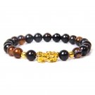 Fengshui Pixiu Bracelet Natural Obsidian Stone Beads Bracelets For Women Men Model Brown