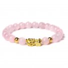 Fengshui Pixiu Bracelet Natural Obsidian Stone Beads Bracelets For Women Men Model Rose Pink Quartz Fengshui Pixiu Bracelet Natural Obsidian Stone Beads Bracelets For Women Men Model Rose Pink Quartz
