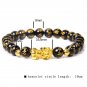 Fengshui Pixiu Bracelet Natural Obsidian Stone Beads Bracelets For Women Men Model Green chalcedony