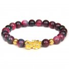 Fengshui Pixiu Bracelet Natural Obsidian Stone Beads Bracelets For Women Men Model Purple