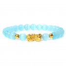 Fengshui Pixiu Bracelet Natural Obsidian Stone Beads Bracelets For Women Men Model Blue Cat Eye