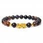 Fengshui Pixiu Bracelet Natural Obsidian Stone Beads Bracelets For Women Men Model Clear Quartz