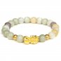 Fengshui Pixiu Bracelet Natural Obsidian Stone Beads Bracelets For Women Men Model Green Moonstone