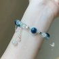 Niche Design Star Chain Tassel Bracelet for Women Fantasy Blue Crystal Beads Model Style 06