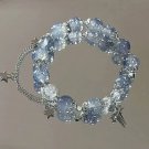 Niche Design Star Chain Tassel Bracelet for Women Fantasy Blue Crystal Beads Model Style 01