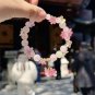Pink Plum Cherry Blossom Crystal Butterfly Flower Berry Bracelet Women and Model Green