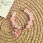 Pink Plum Cherry Blossom Crystal Butterfly Flower Berry Bracelet Women and Model Green
