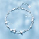 Opal Sea Blue Moonlight Crystal Bracelet Light Luxury Elastic Bracelet for Model A06
