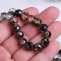 10pcs Shiny Glossy Colorful Round 10mm Faceted Crystal Glass Loose Beads For Model Gold