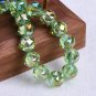 10pcs Shiny Glossy Colorful Round 10mm Faceted Crystal Glass Loose Beads For Model Light Green