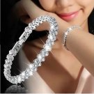 New Women Luxury Lucky Bracelet for Female Blue Crystal Heart Charm Bracelet Model S8137S