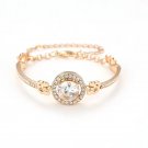 New Women Luxury Lucky Bracelet for Female Blue Crystal Heart Charm Bracelet Model S1180G