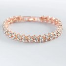 New Women Luxury Lucky Bracelet for Female Blue Crystal Heart Charm Bracelet Model S8137R