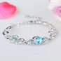 925 Silver Hot Women Bracelet Heart Charm Lovely Crystal Bracelet Fashion Model Red