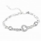 2025 Heart Crystal Rhinestone Bracelet For Women Femme Girl Model BL5445WT