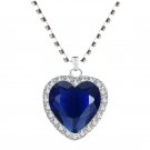 2025 New 3PCS Blue and Red Love Women's Necklace+Earrings+Bracelet Love Model Blue