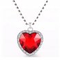 2025 New 3PCS Blue and Red Love Women's Necklace+Earrings+Bracelet Love Model Red