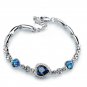 2025 New 3pcs Blue and Red Love Women's Necklace+Earrings+Bracelet Love Model 3Pcs jewelry set