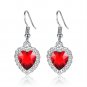 2025 New 3pcs Blue and Red Love Women's Necklace+Earrings+Bracelet Love Model 3Pcs jewelry set