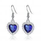 2025 New 3PCS Blue and Red Love Women's Necklace+Earrings+Bracelet Love Model XL005blue earring