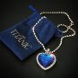 3 Pieces/set Blue and Red Ocean Heart Women's Necklace Love Crystal Zircon Model XL005 Bracelet