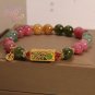 Natural Jade Agate Bracelet 18K Gold Plated Exquisite Flower Design Young Girls Model 2