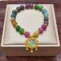 Natural Jade Agate Bracelet 18K Gold Plated Exquisite Flower Design Young Girls Model 9
