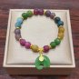 Natural Jade Agate Bracelet 18K Gold Plated Exquisite Flower Design Young Girls Model 11