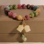 Natural Jade Agate Bracelet 18K Gold Plated Exquisite Flower Design Young Girls Model 8