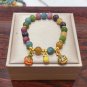 Natural Jade Agate Bracelet 18K Gold Plated Exquisite Flower Design Young Girls Model 13