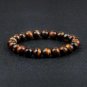 Classic Men Bracelets & Bangles 8mm Natural Tiger Eye Lava Stone Beads Tibetan Model Yellow
