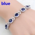 Stylish and Exquisite Water Drop Silver Color Bracelet Women\'s Extended 3 Model Blue