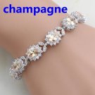 Stylish and Exquisite Water Drop Silver Color Bracelet Women\'s Extended 3 Model A7760Champagne Stylish and Exquisite Water Drop Silver Color Bracelet Women\'s Extended 3 Model A7760Champagne