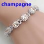 Stylish and Exquisite Water Drop Silver Color Bracelet Women\'s Extended 3 Model Pink