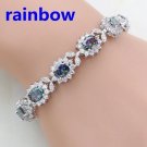 Stylish and Exquisite Water Drop Silver Color Bracelet Women\'s Extended 3 Model A7760Rainbow