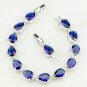 Stylish and Exquisite Water Drop Silver Color Bracelet Women\'s Extended 3 Model Purple
