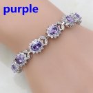 Stylish and Exquisite Water Drop Silver Color Bracelet Women\'s Extended 3 Model A7760Purple Stylish and Exquisite Water Drop Silver Color Bracelet Women\'s Extended 3 Model A7760Purple