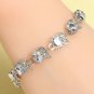 Stylish and Exquisite Water Drop Silver Color Bracelet Women\'s Extended 3 Model A6893Pink