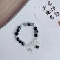 Lovely Women Hand Bracelets Butterfly Heart Bell Tassel Lock Ice Cracked Beaded Model Blue