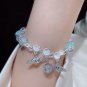 Lovely Women Hand Bracelets Butterfly Heart Bell Tassel Lock Ice Cracked Beaded Model lock