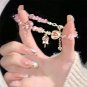 Sparking Pink Zircon lollipop Bracelet for Women Fashion Love Heart Beads Hand Model SL152Star